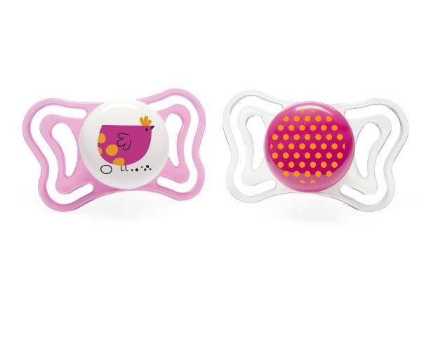 Пустышка Chicco силикон Physio Light 16м+ 2 шт Girl купить,NaN