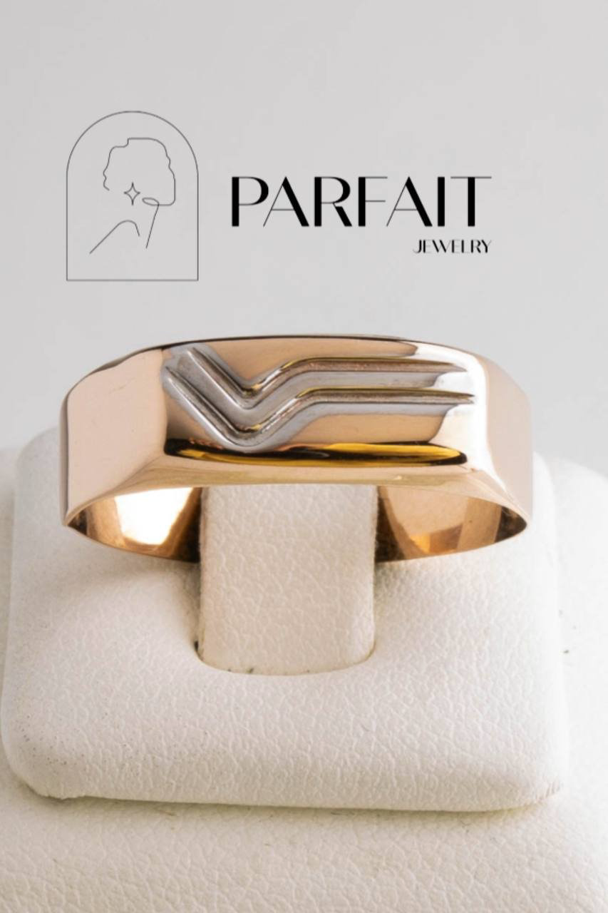 Кольцо PARFAIT JEWELRY Мужская печатка GFC_PJ_V_12 размер 21 вес 1.8 г золото, без вставок купить,NaN