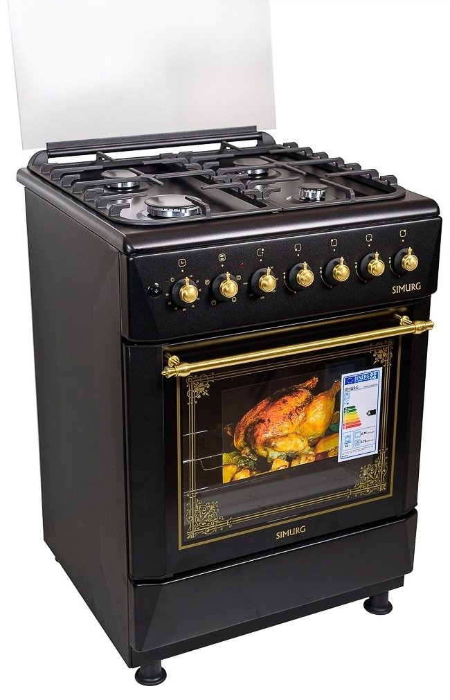 Кухонная плита SIMURG FK6406 GAZB-RUS черный купить,NaN