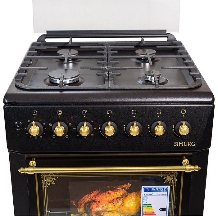 Кухонная плита SIMURG FK6406 GAZB-RUS черный