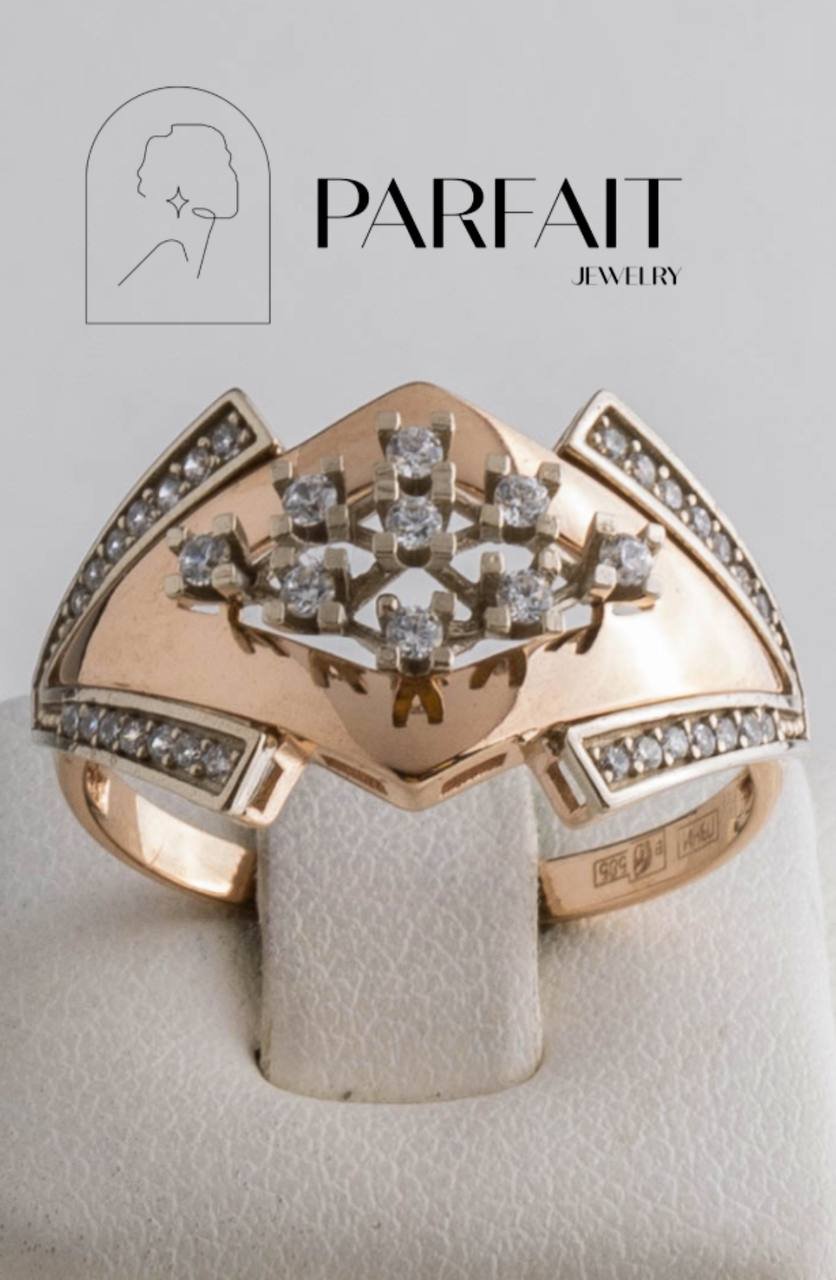 Кольцо PARFAIT JEWELRY GFC_PJ_Ракета_05 размер 18 вес 3.4 г золото, фианит купить,NaN