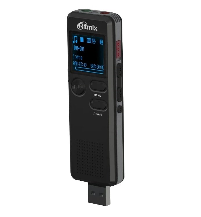 Диктофон Ritmix RR-610 4Gb черный купить,NaN