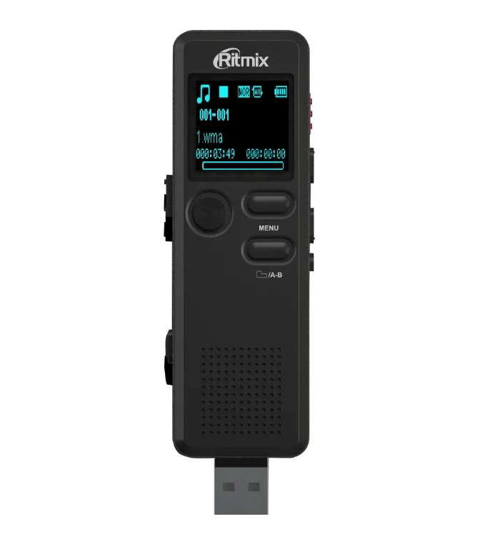 Диктофон Ritmix RR-610 4Gb черный купить,NaN