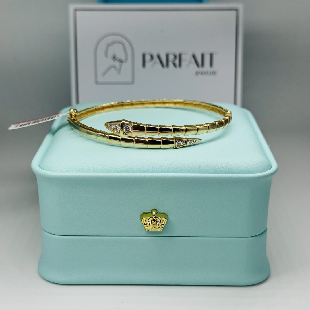 Браслет PARFAIT JEWELRY PJ_ЗмейкаБР_01 длина 18 см, вес 7.5 г золото, плетение обод купить,NaN