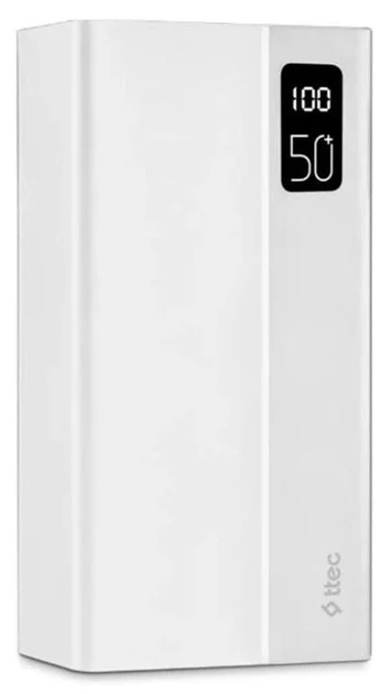 Power Bank Ttec ReCharger Mega LCD 50000 мАч PD 20Вт 2BB197B White