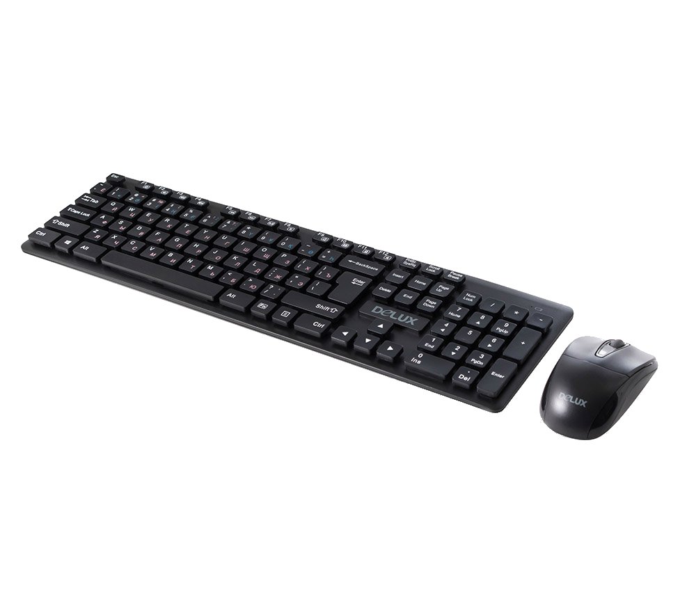 Клавиатура+мышь Delux DLD-1505OGB черная купить,0