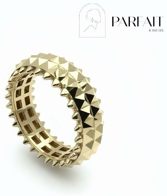 Кольцо PARFAIT JEWELRY PJ_2Шипы_19размер_03 размер 19 вес 2.25 г золото, без вставок купить,NaN