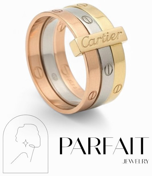 Кольцо PARFAIT JEWELRY PJ_3цвета_07 размер 18 вес 3.5 г золото, без вставок