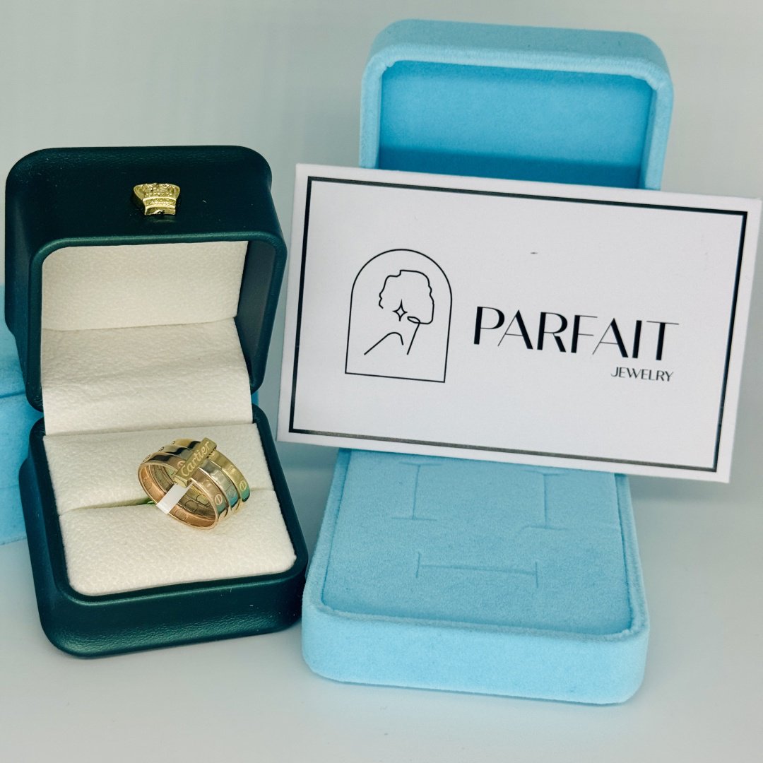 Кольцо PARFAIT JEWELRY PJ_3цвета_07 размер 18 вес 3.5 г золото, без вставок