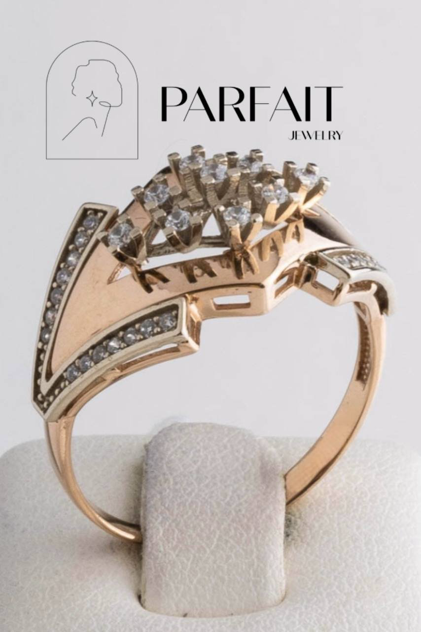 Кольцо PARFAIT JEWELRY GFC_PJ_Ракета_01 размер 18 вес 2.6 г золото, фианит купить,NaN