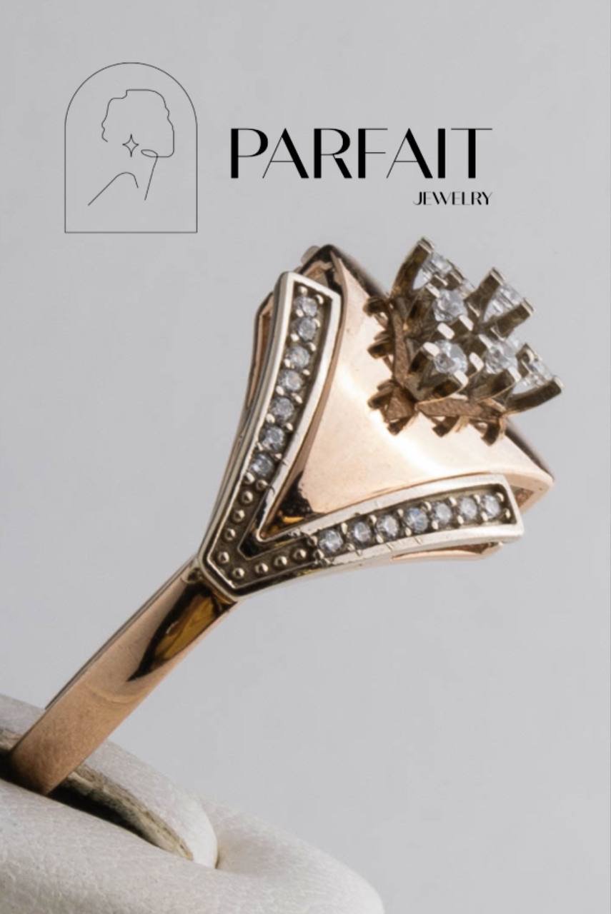 Кольцо PARFAIT JEWELRY GFC_PJ_Ракета_01 размер 18 вес 2.6 г золото, фианит купить,NaN