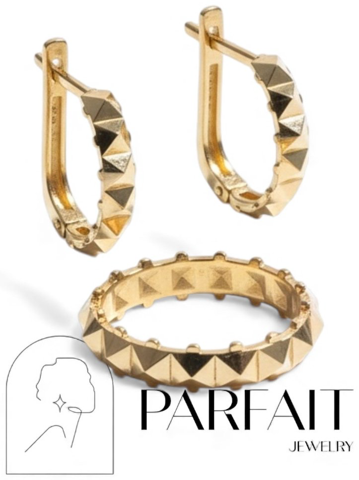 PARFAIT JEWELRY PJ_1Шипы_18размер_3 вес 5.25 г золото, без вставок купить,NaN