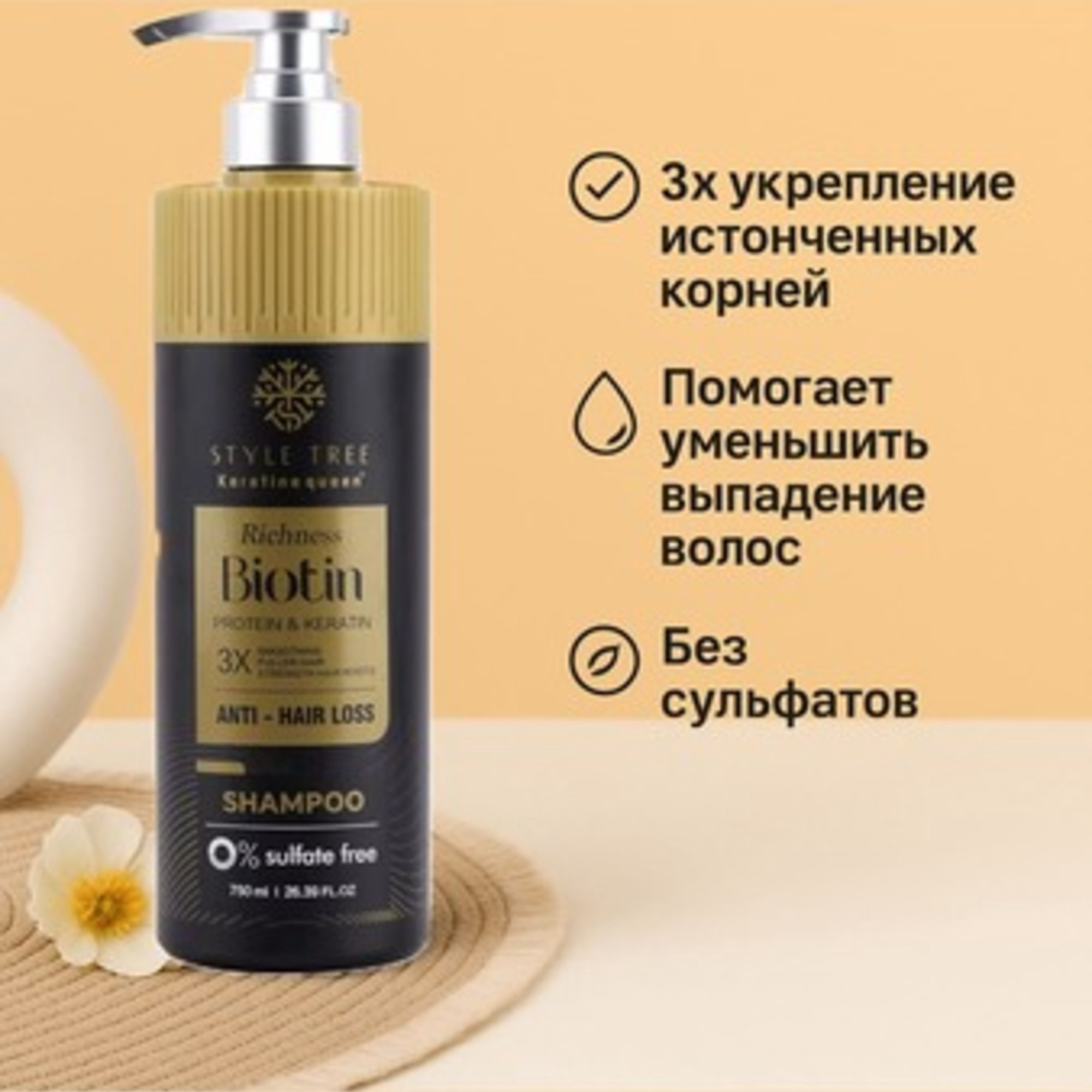 Набор по уходу за волосами Style tree Biotin 4 предмета купить,NaN