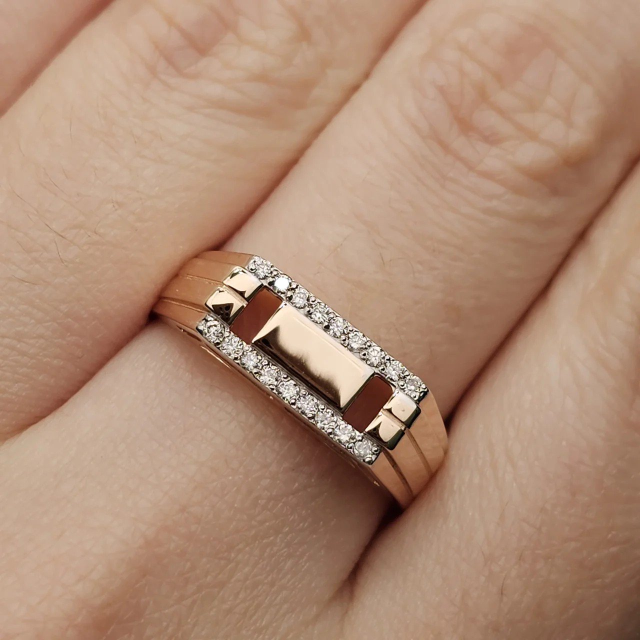 Мужская печатка Deimantas 108717933 20р 3,59гр 0,154ct. купить,NaN