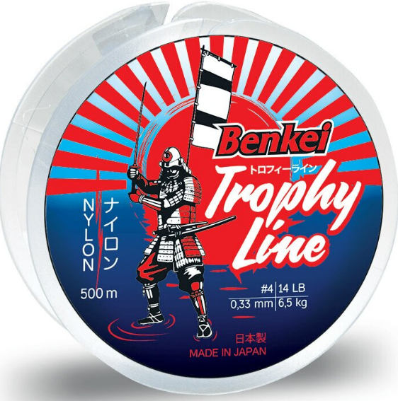 Леска Benkei Trophy Line 500 yellow fluo 500 м 0,37 мм 10,4 кг желтая 