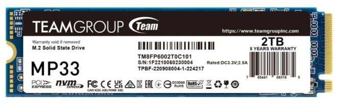 SSD накопитель Team Group MP33 TM8FP6002T0C101 2Tb
