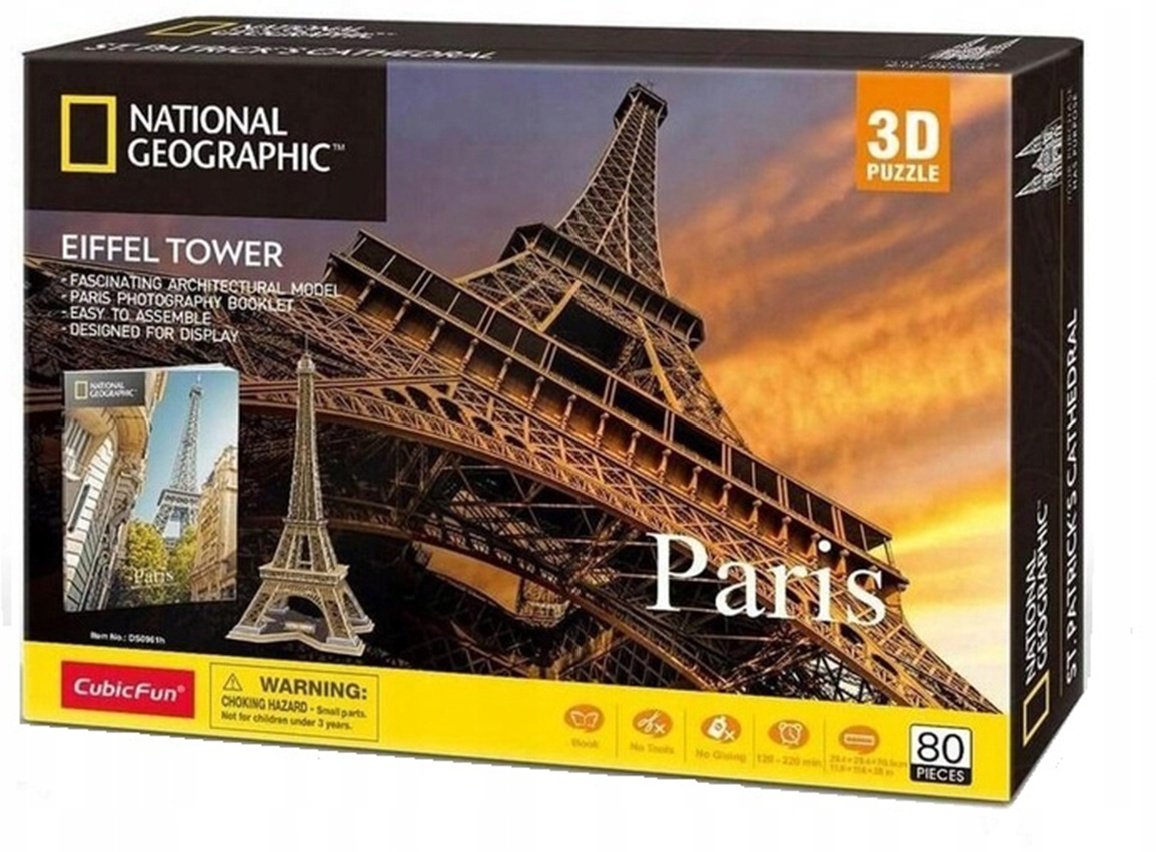Пазлы CubicFun National Geographic Париж DS0998h 80 деталей  купить,NaN