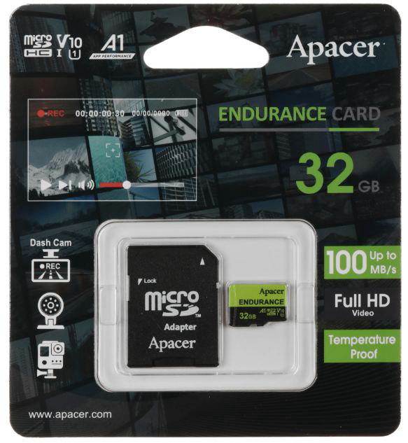 Карта памяти Apacer High Endurance AP32GEDM0D05-R 32GB + адаптер купить,NaN
