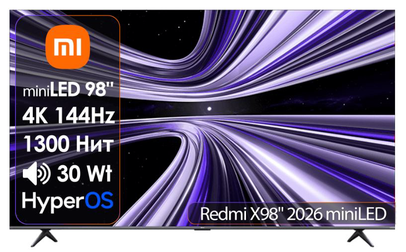 Телевизор Xiaomi 98" Redmi X L98RC-RX Mini LED 4K UHD Black купить,1336990