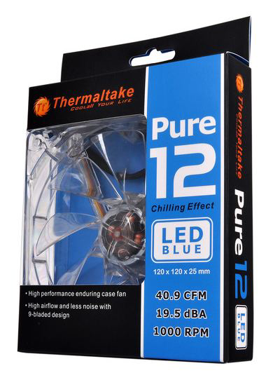 Вентилятор Thermaltake Pure 12 LED CL-F012-PL12BU-A Blue купить,NaN