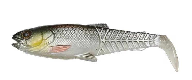 Приманка Savage Gear Craft Cannibal Paddletail 105мм 12гр Green Silver UV