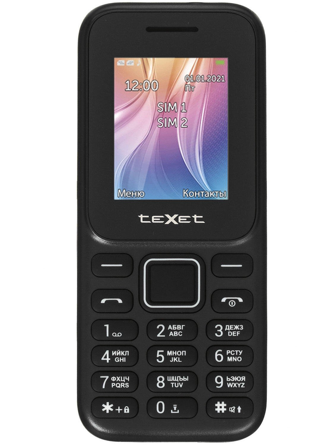 Мобильный телефон TeXet TM-123 Black купить,NaN
