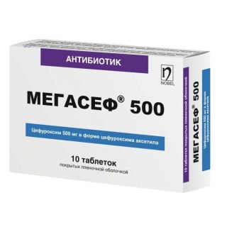 Нобел АФФ Мегасеф 500мг 10шт таблетки