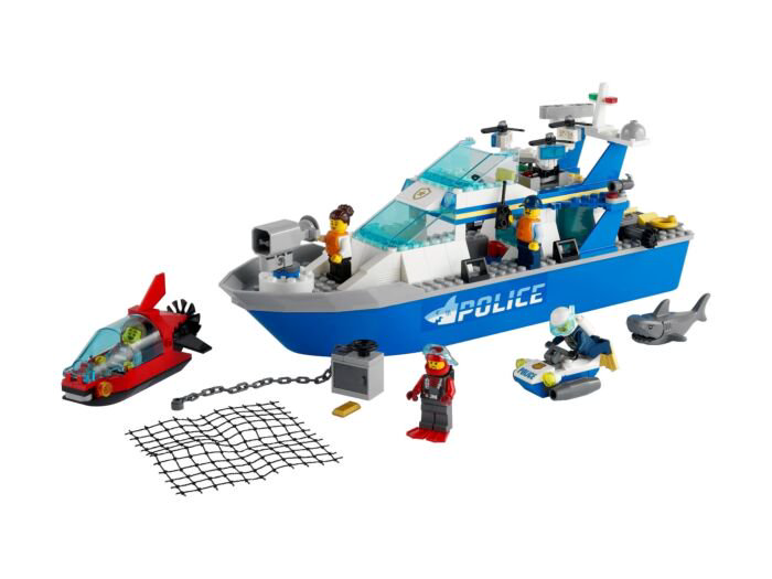 Конструктор Lego Катер полицейского патруля City 60277 купить,NaN