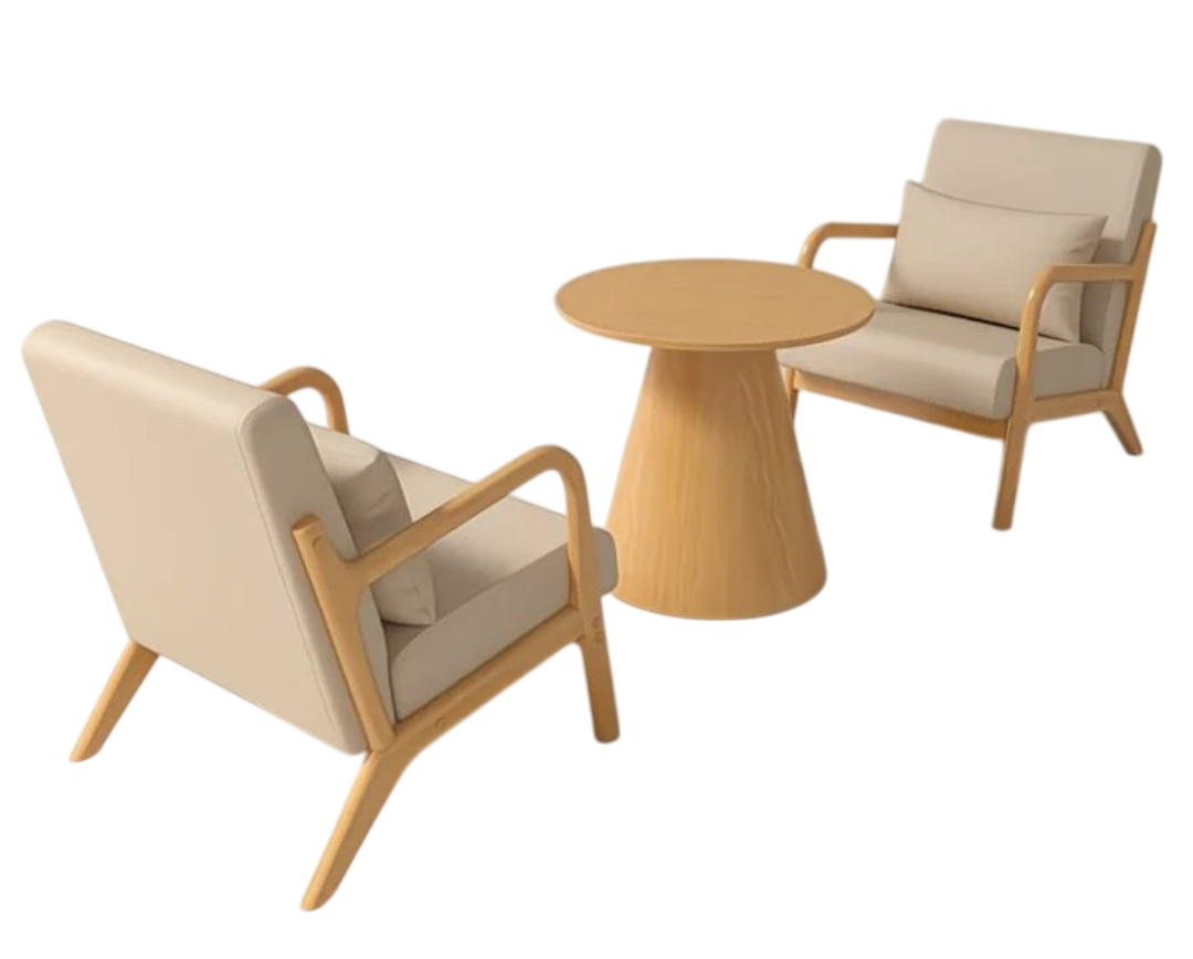 Комплект SET-2CH-ROUND-WOOD-01 55х55см бежевый купить,NaN