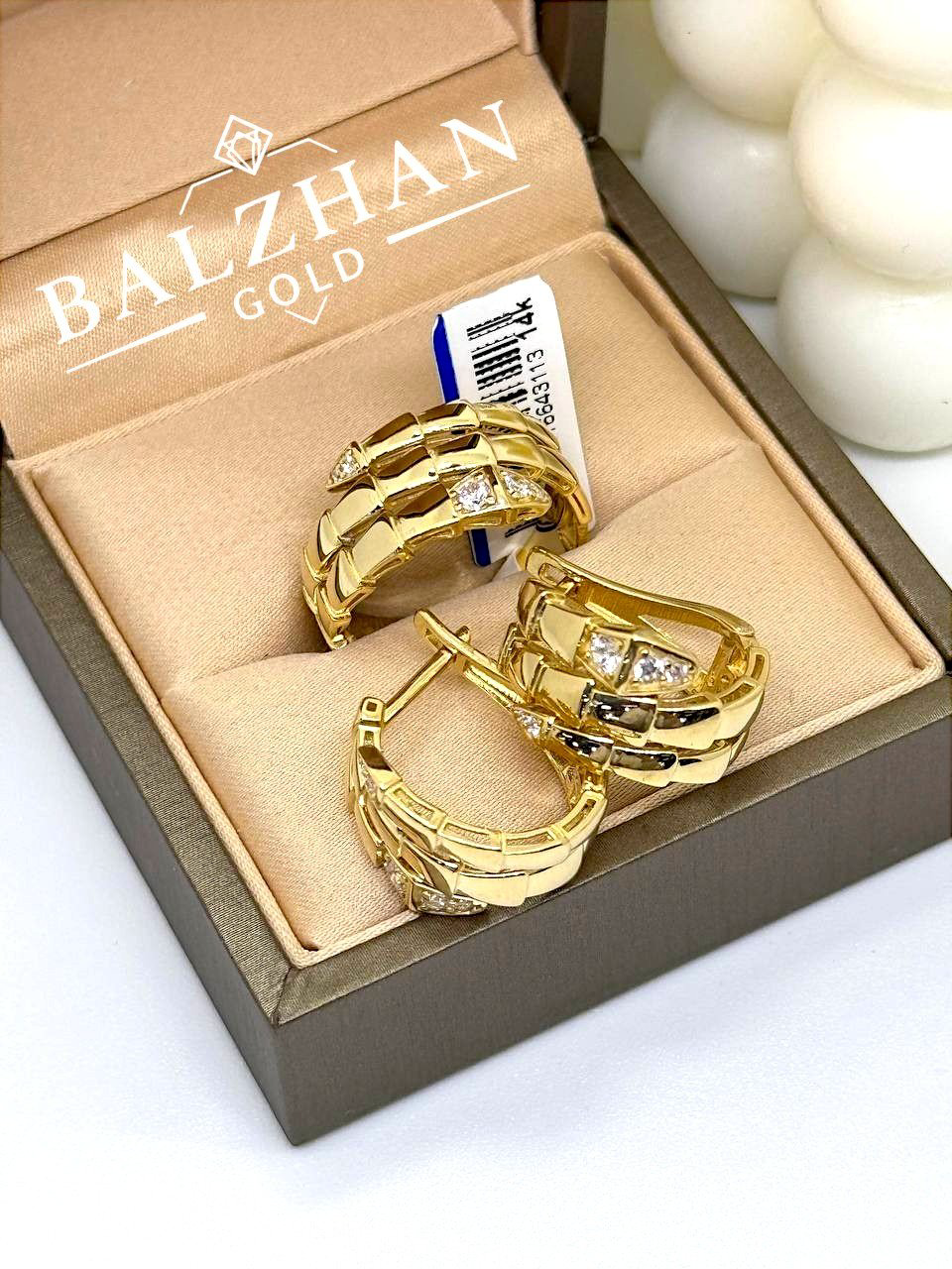 Dani BALZHAN GOLD-2854 вес 9.96 г золото, фианит купить,NaN