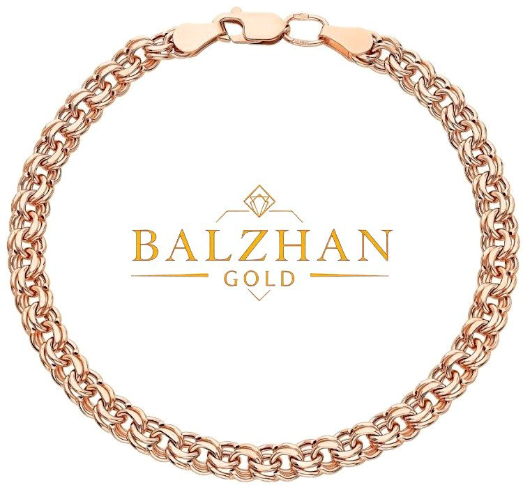Браслет Dani BALZHAN GOLD-6810 длина 19 см, вес 2.18 г золото, плетение бисмарк купить,NaN