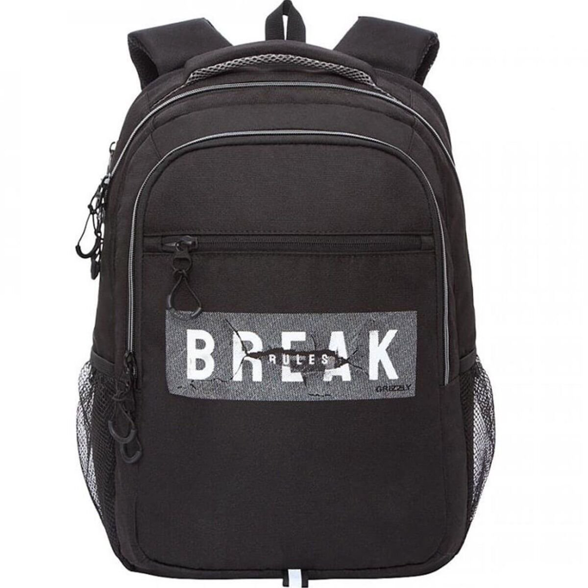 Рюкзак Grizzly Break Нарушайте правила черный-серый купить,NaN