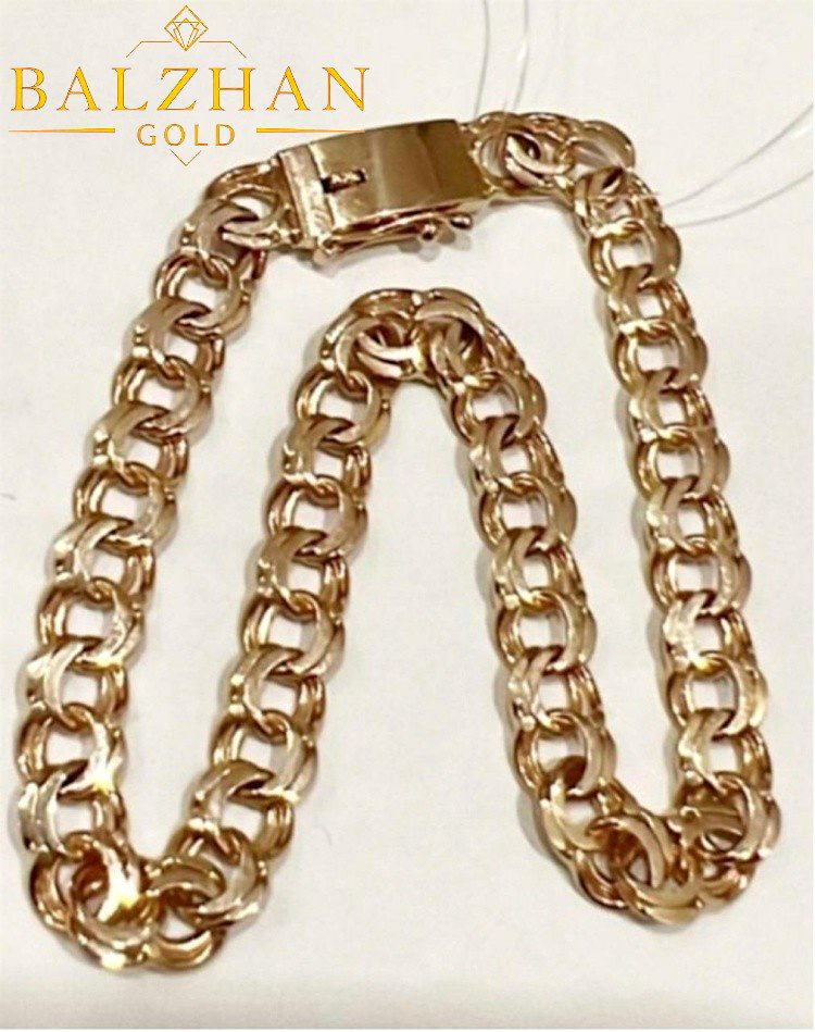 Браслет Dani DANI-BR-1151 длина 20 см, вес 15.36 г золото, плетение бисмарк купить,NaN