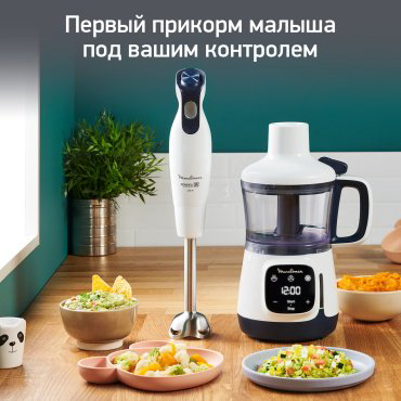 Блендер Moulinex Yummy Gourmet DD55W110 белый, черный купить,NaN
