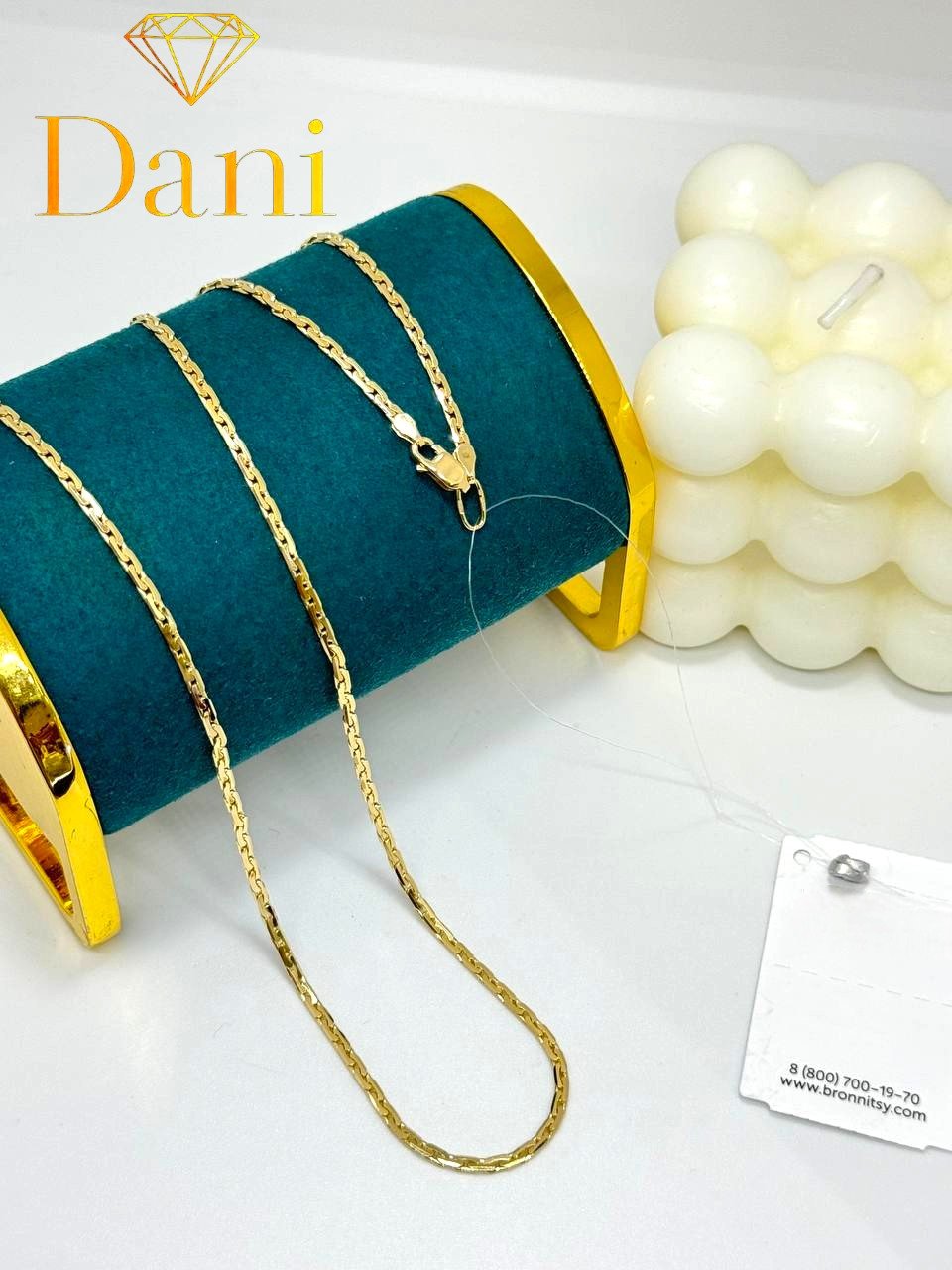Цепь Dani DANI-B-SEP-494 длина 55 см, вес 11.64 г золото, плетение банан купить,NaN