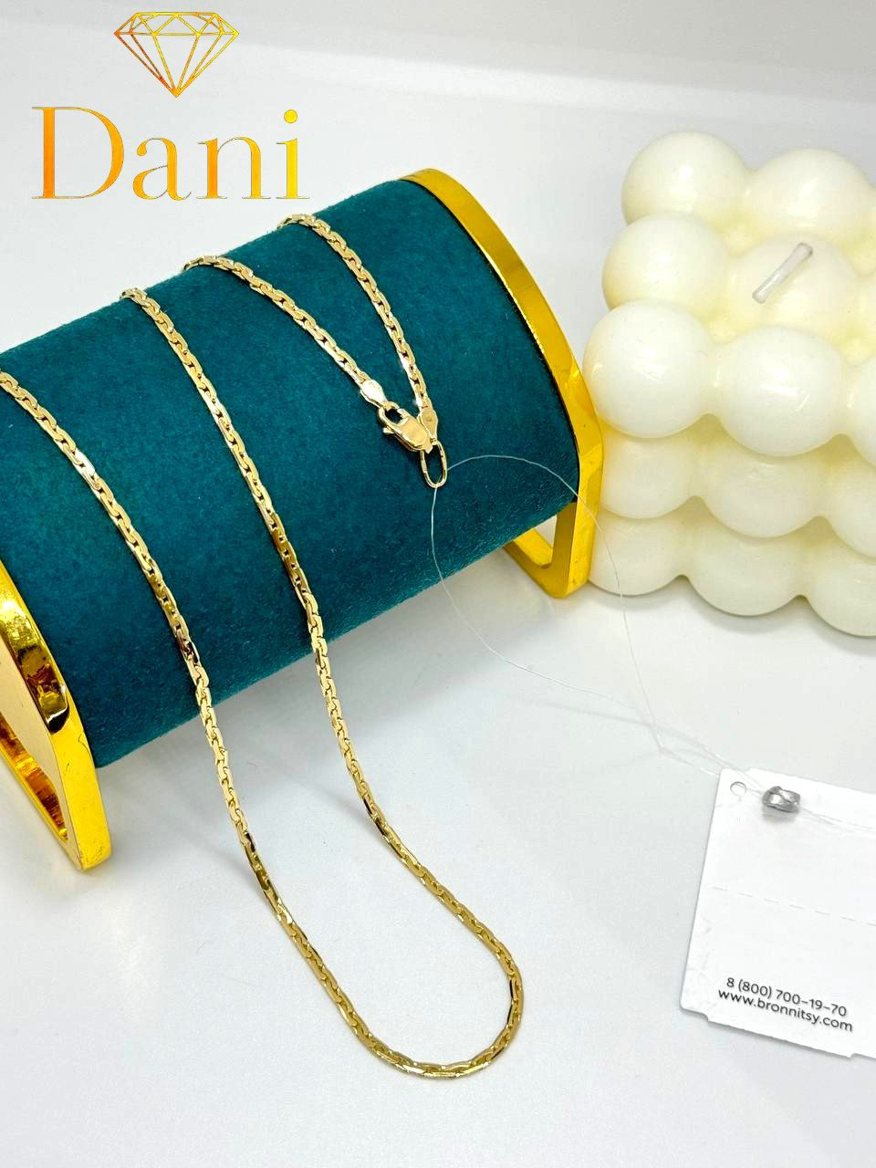 Цепь Dani DANI-B-SEP-500 длина 60 см, вес 11.64 г золото, плетение банан купить,NaN