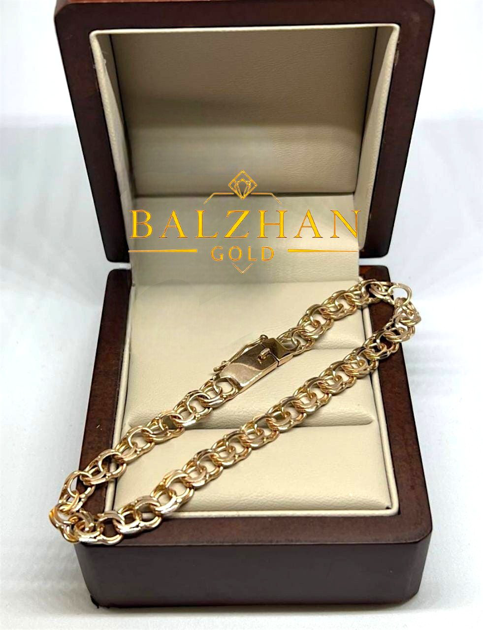 Браслет Dani DANI-BR-656 длина 22 см, вес 10.32 г золото, плетение бисмарк купить,NaN