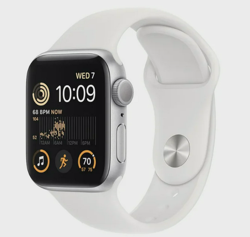 Смарт-часы Apple Watch SE 2022 40mm MNJV3GK/A Silver with White Sport Band
