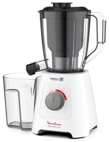 Блендер соковыжималка стационарный Moulinex Blendforce Powelix LM42Q110 белый, черный купить,NaN