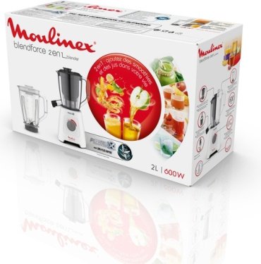 Блендер соковыжималка стационарный Moulinex Blendforce Powelix LM42Q110 белый, черный купить,NaN