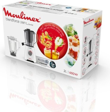Блендер соковыжималка стационарный Moulinex Blendforce Powelix LM42Q110 белый, черный купить,NaN