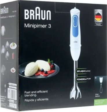 Блендер Погружной Braun MQ 3005 белый купить,0