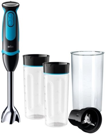 Блендер Braun MQ 5252 BKBL черный, синий