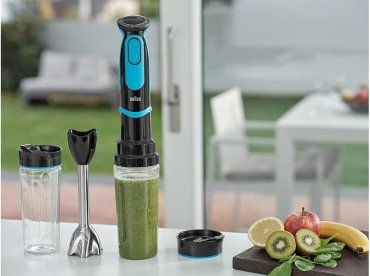 Блендер Braun MQ 5252 BKBL черный, синий купить,0
