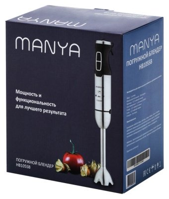 Блендер Manya HB105SB серебристый, черный - ForteMarket Блендер Manya HB105SB серебристый, черный купить,0