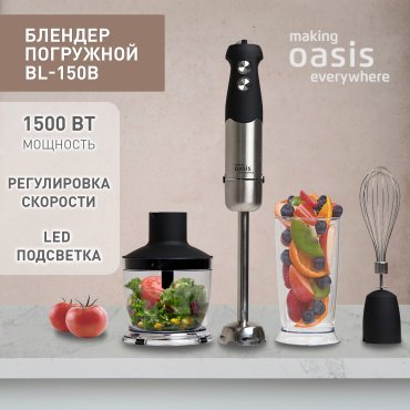 Блендер Oasis BL-150B стальной - ForteMarket Блендер Oasis BL-150B стальной купить,0