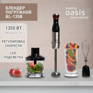 Блендер Oasis BL-135B стальной купить,NaN
