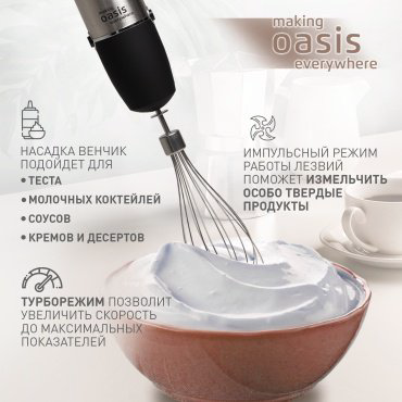Блендер Oasis BL-135B стальной купить,NaN