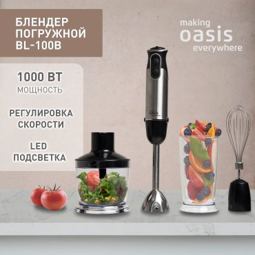 Блендер Oasis BL-100B стальной купить,NaN