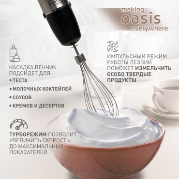 Блендер Oasis BL-100B стальной купить,NaN